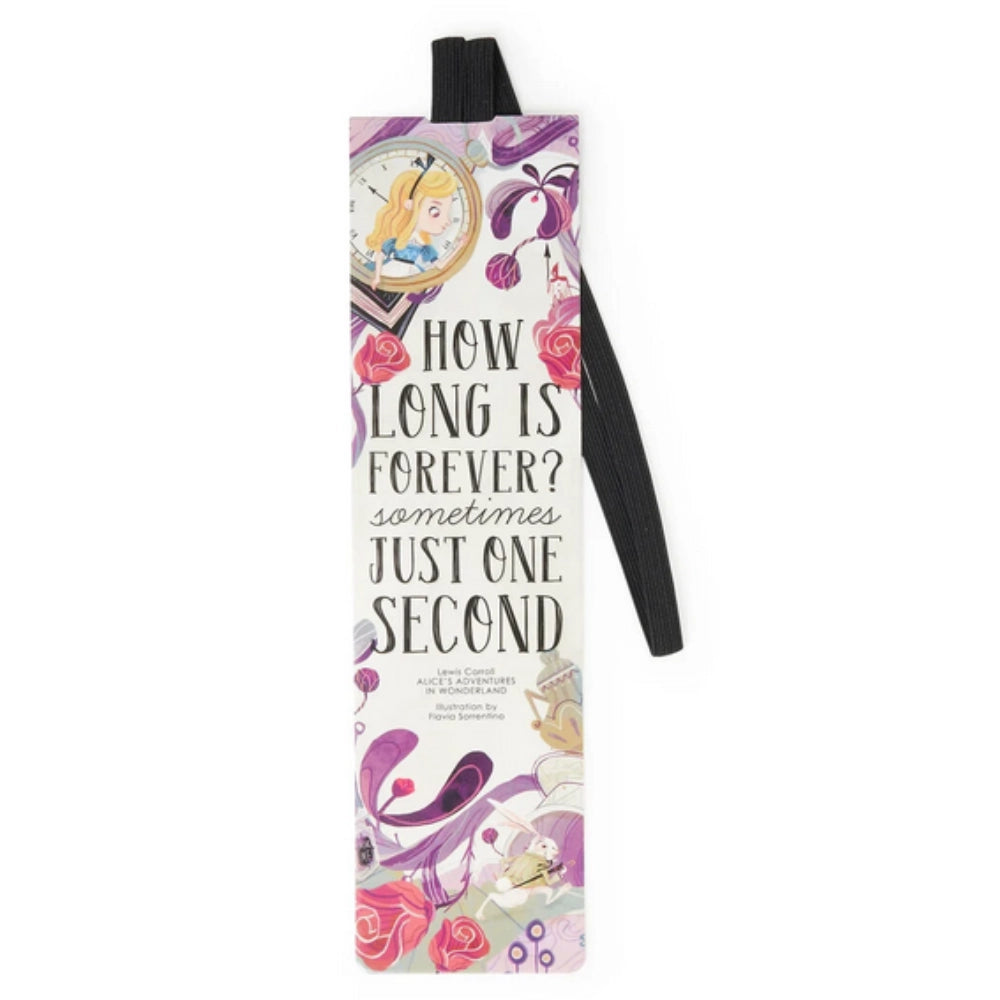 Segnalibro Illustrato con Elastico - Alice in Wonderland - Bookmark