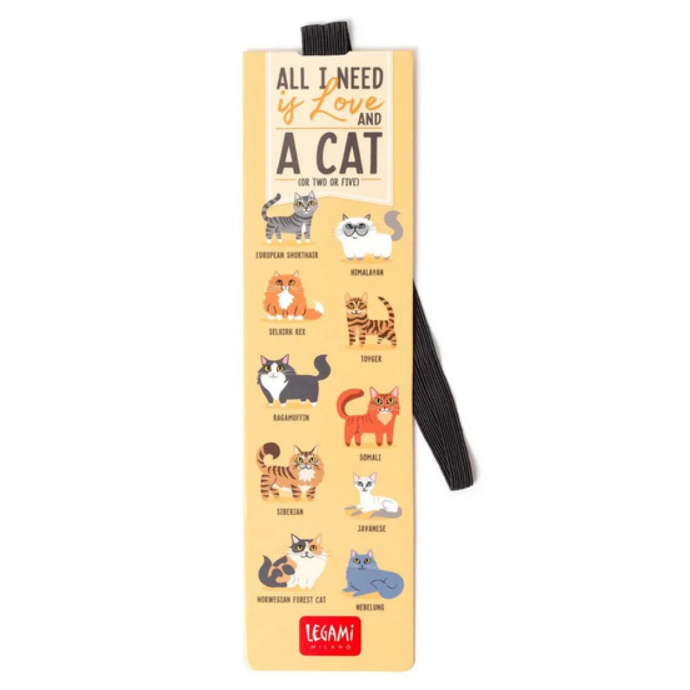 Segnalibro Illustrato con Elastico - Kitty - Bookmark