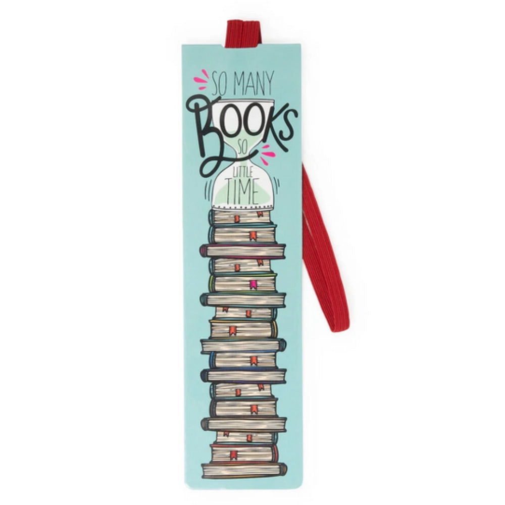 Segnalibro Illustrato con Elastico - Book Lover, So Many Books - Bookmark