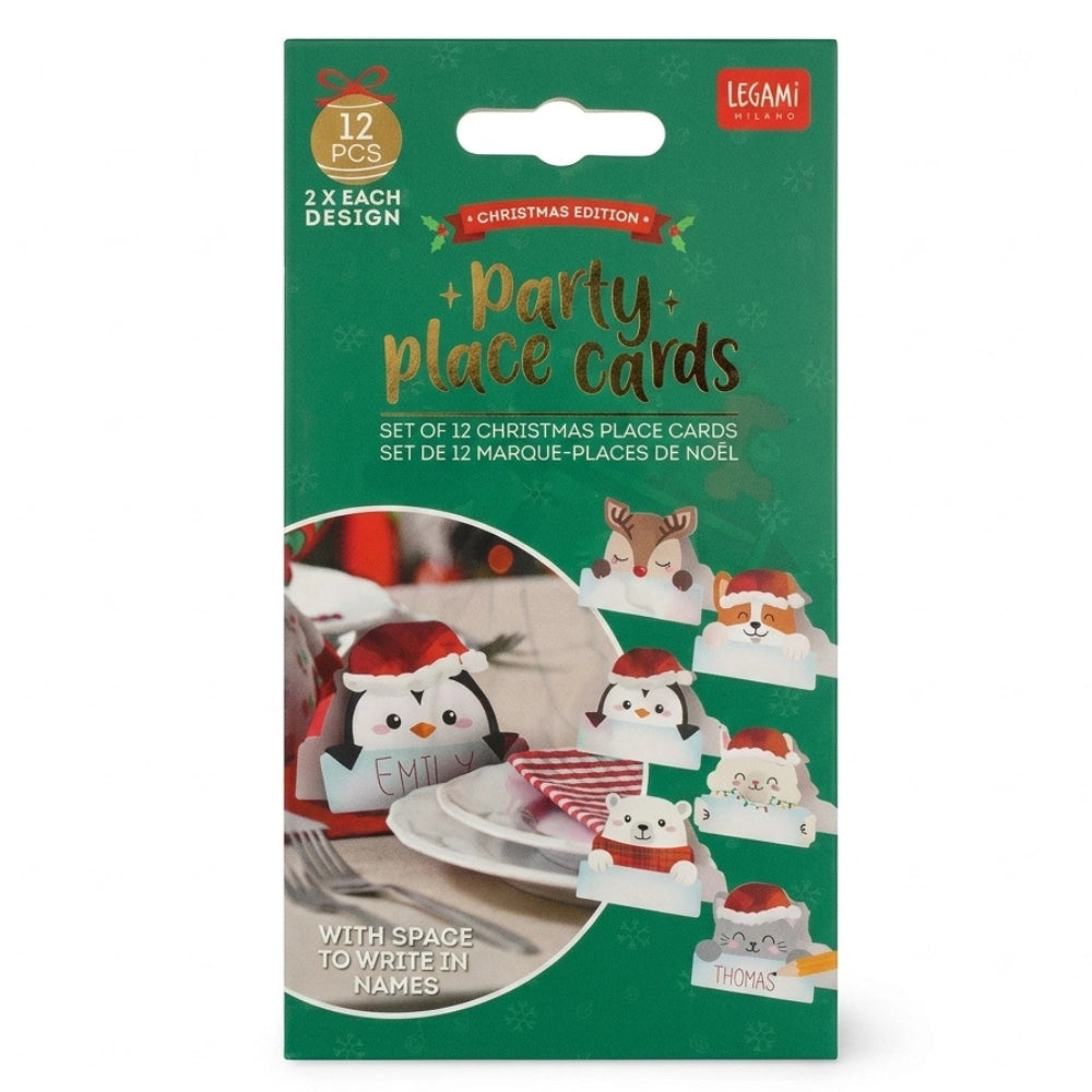 Legami Party Place Cards – Segnaposto natalizi, set 12 pezzi assortiti