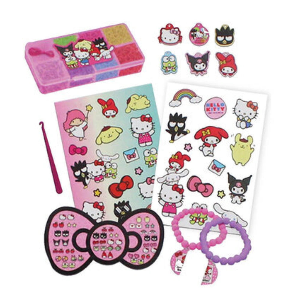 Set Accessori Hello Kitty and Friends – Tatuaggi, Braccialetti con Elastici, Orecchini e Sticker