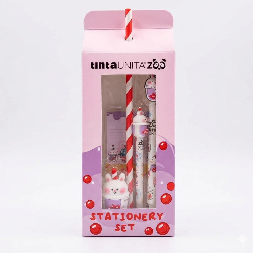 Set Cancelleria Bubble Tea TintaUNITA Zoo – Kit Regalo Kawaii Blueberry | Penna Cancellabile