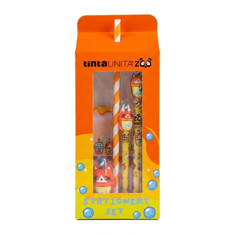 Set Cancelleria Bubble Tea TintaUNITA Zoo – Kit Regalo Kawaii Mango | Penna Cancellabile