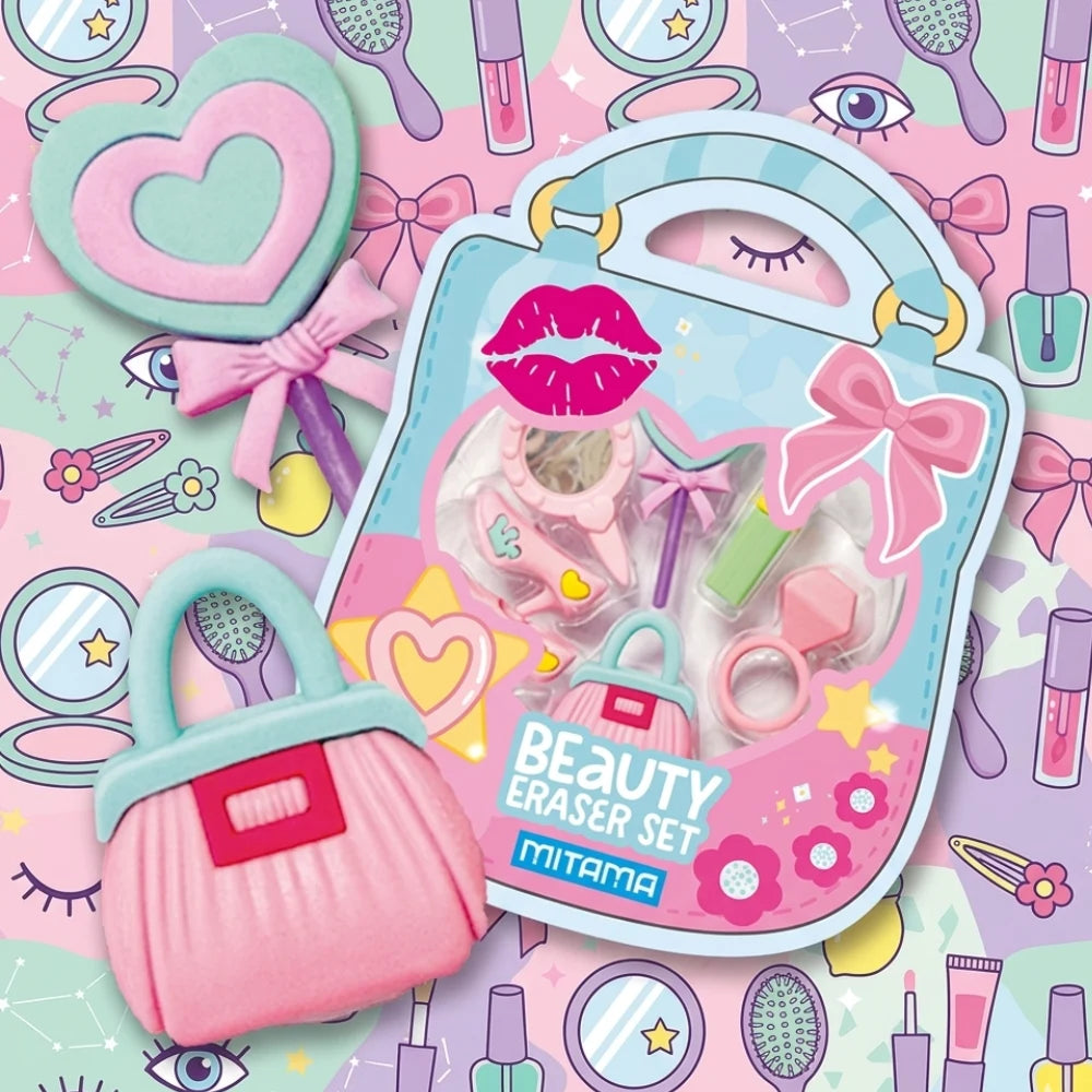 Set 6 Mini Gommine Kawaii Mitama — 3 Fantasie Disponibili
