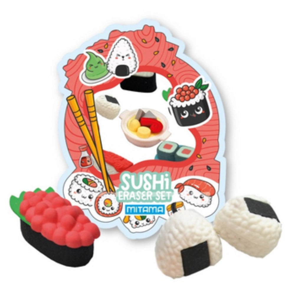 Set 6 Mini Gommine Kawaii Mitama — 3 Fantasie Disponibili