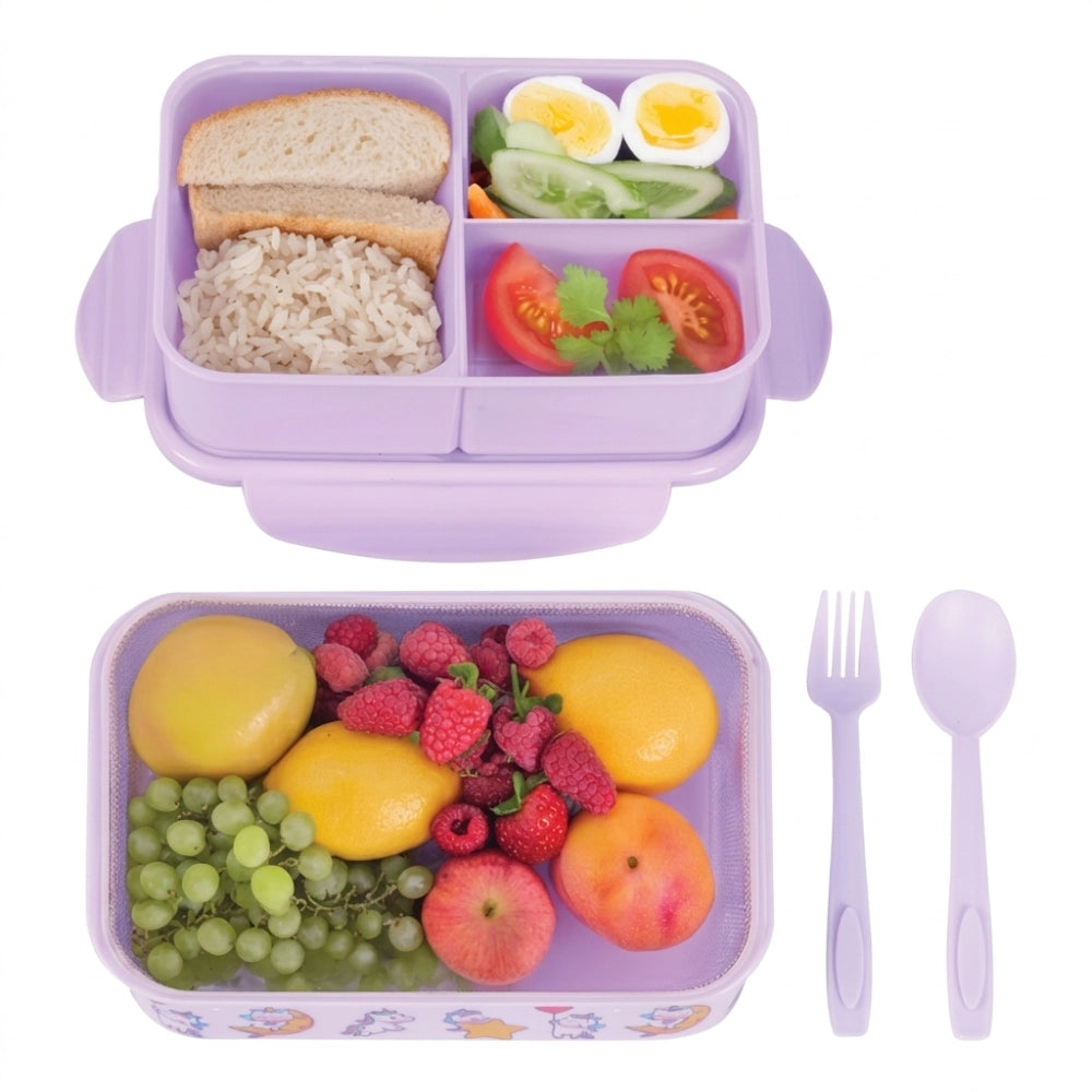 Set Pappa con Posate Olli Kids – Tema Unicorno colore Glicine