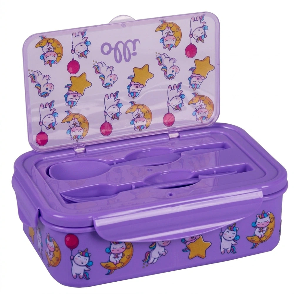 Set Pappa con Posate Olli Kids – Tema Unicorno colore Glicine