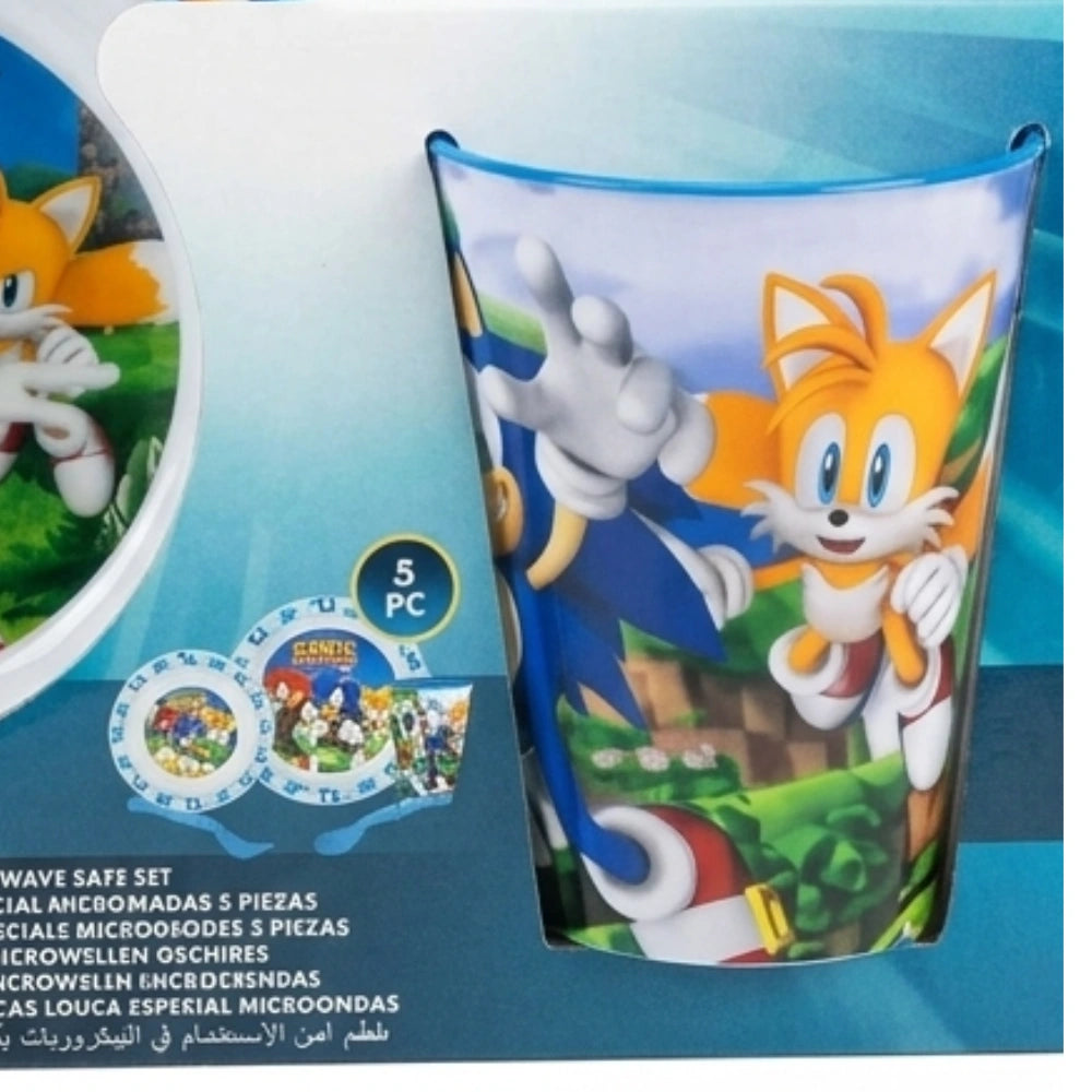 Dettaglio bicchiere set pappa Sonic The Hedgehog – Sonic e Tails Green Hill Zone