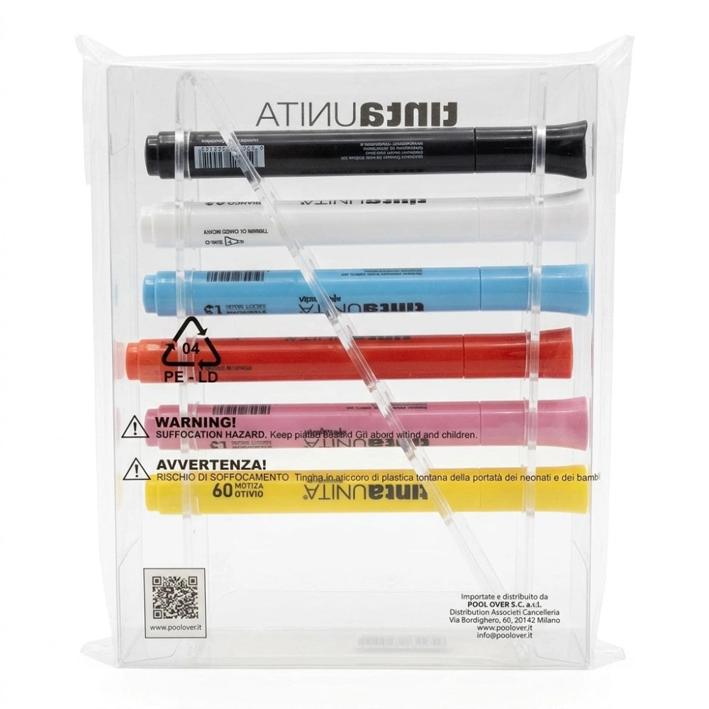 Set Art Marker Acrilici Tinta Unita con Basetta da Tavolo in Plexiglass – Multisuperficie
