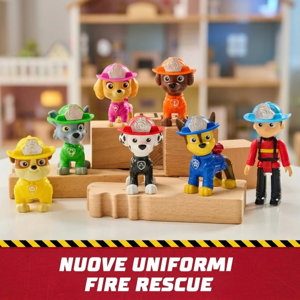 Paw Patrol Fire Rescue – Set 7 personaggi con Ryder, 3+ anni