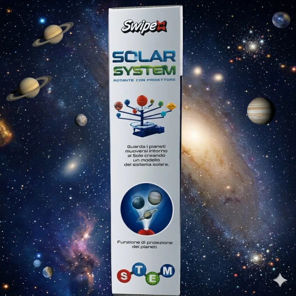 Sistema Solare Rotante con Proiettore Swipe — Gioco STEM 8+