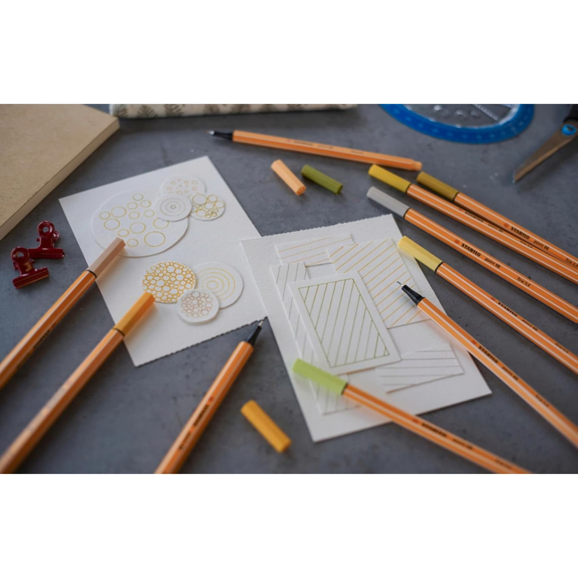 Penne Stabilo point 88 confezione da 18 colori disponibile da cartoleria claudio a giusgliano in campania napoli