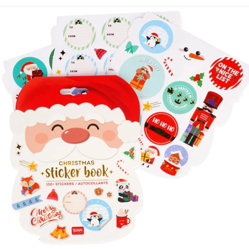 Legami Christmas Sticker Book – Album stickers natalizi, 8 fogli