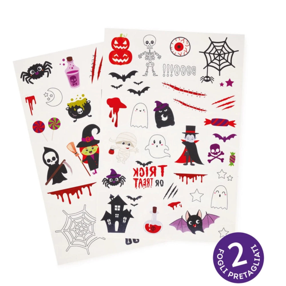 Tatuaggi Temporanei Halloween Legami – 50+ Tattoo Brillano al Buio 🎃