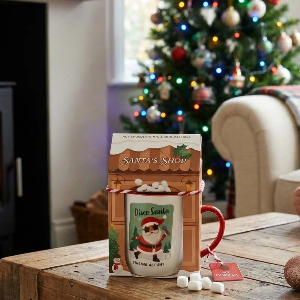Set tazza natalizia con cioccolata e marshmallow Santa’s Shop 45 g