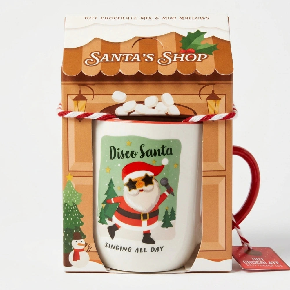 Set tazza natalizia con cioccolata e marshmallow Santa’s Shop 45 g