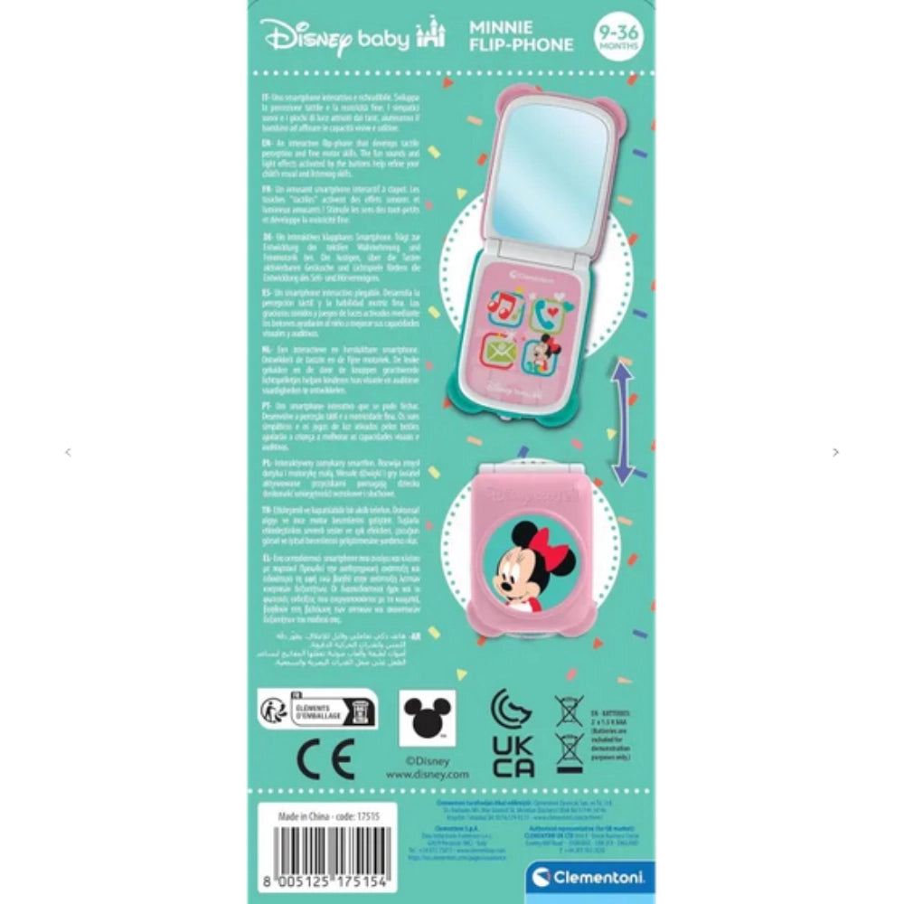 Telefono Giocattolo Minnie Clementoni – Flip Phone Prima Infanzia Bambina