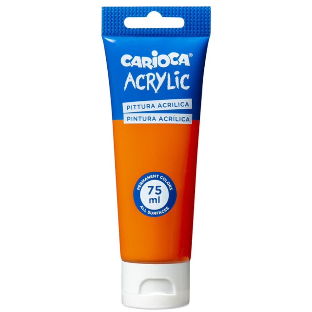 Pittura Acrilica Carioca Acrylic 75ml Arancione – colori permanenti tutte le superfici