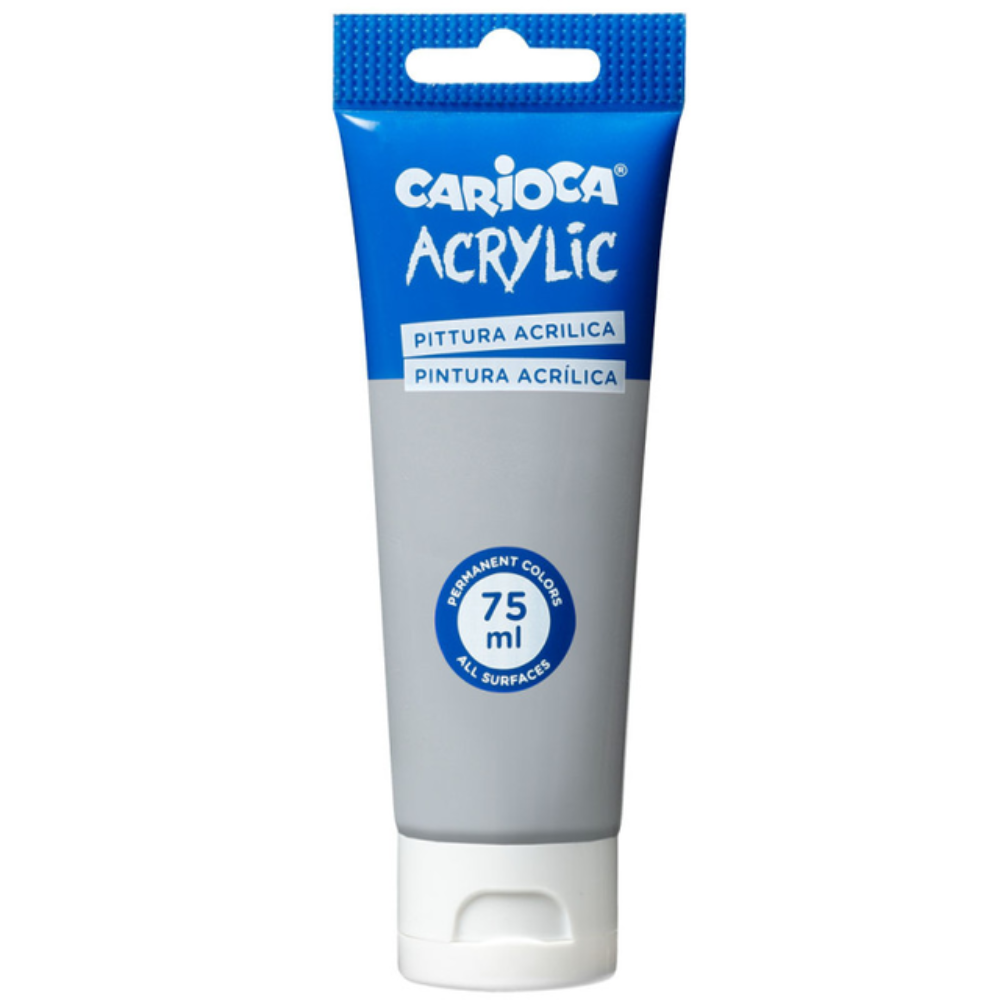 Pittura Acrilica Carioca Acrylic 75ml Argento – colori permanenti tutte le superfici