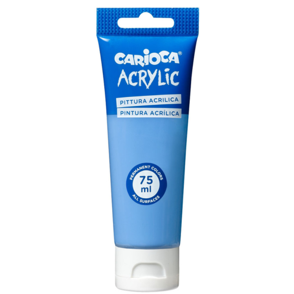 Pittura Acrilica Carioca Acrylic 75ml Azzurro – colori permanenti tutte le superfici