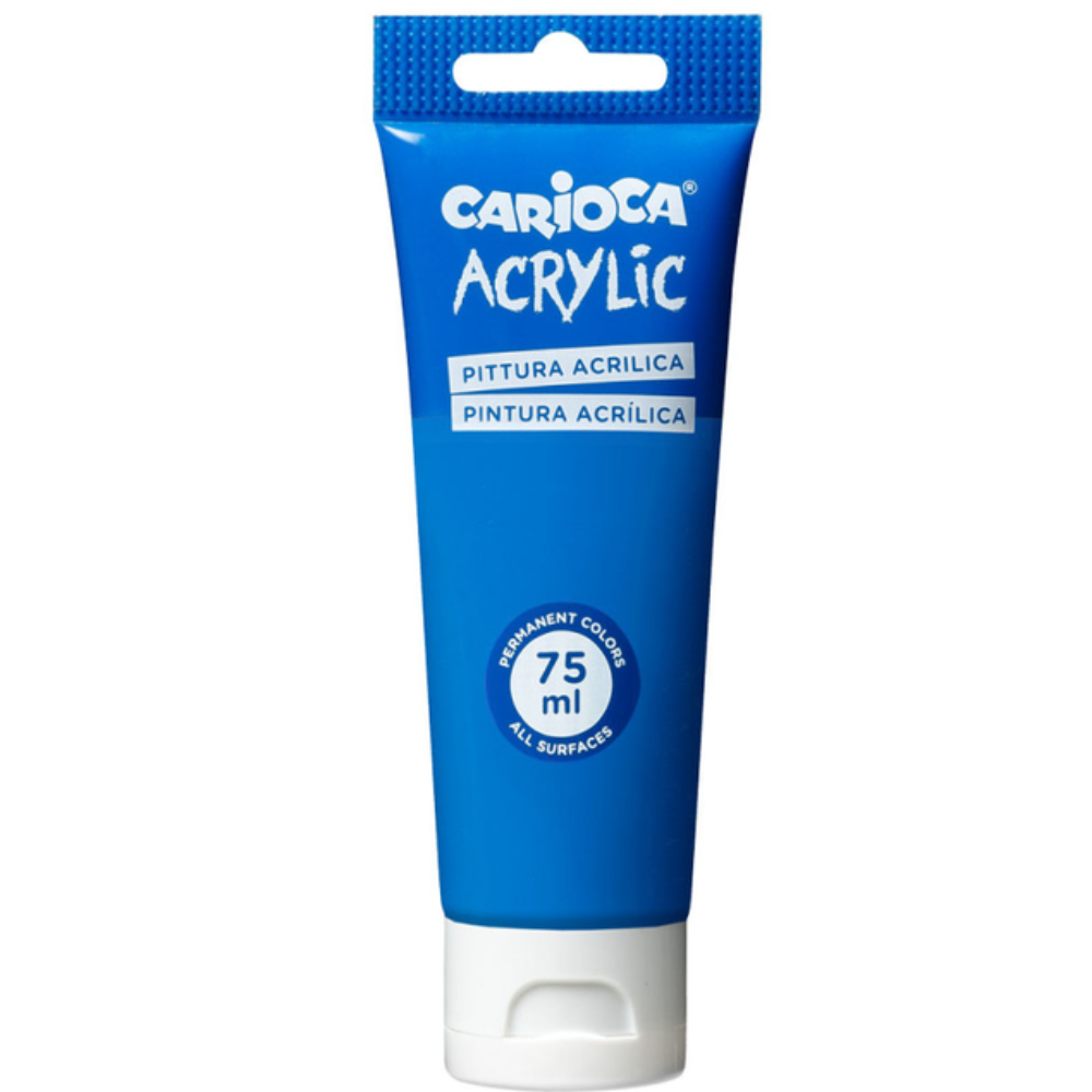 Pittura Acrilica Carioca Acrylic 75ml Blu Primario – colori permanenti tutte le superfici