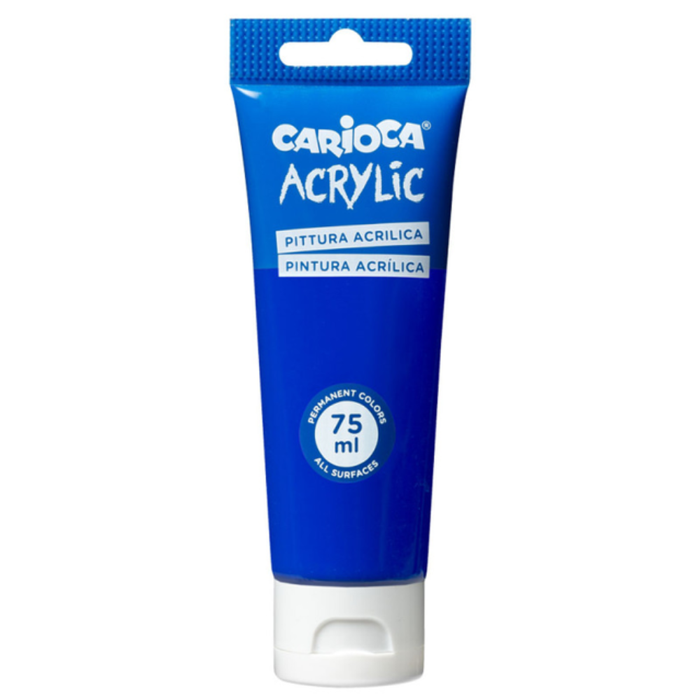 Pittura Acrilica Carioca Acrylic 75ml Blu – colori permanenti tutte le superfici