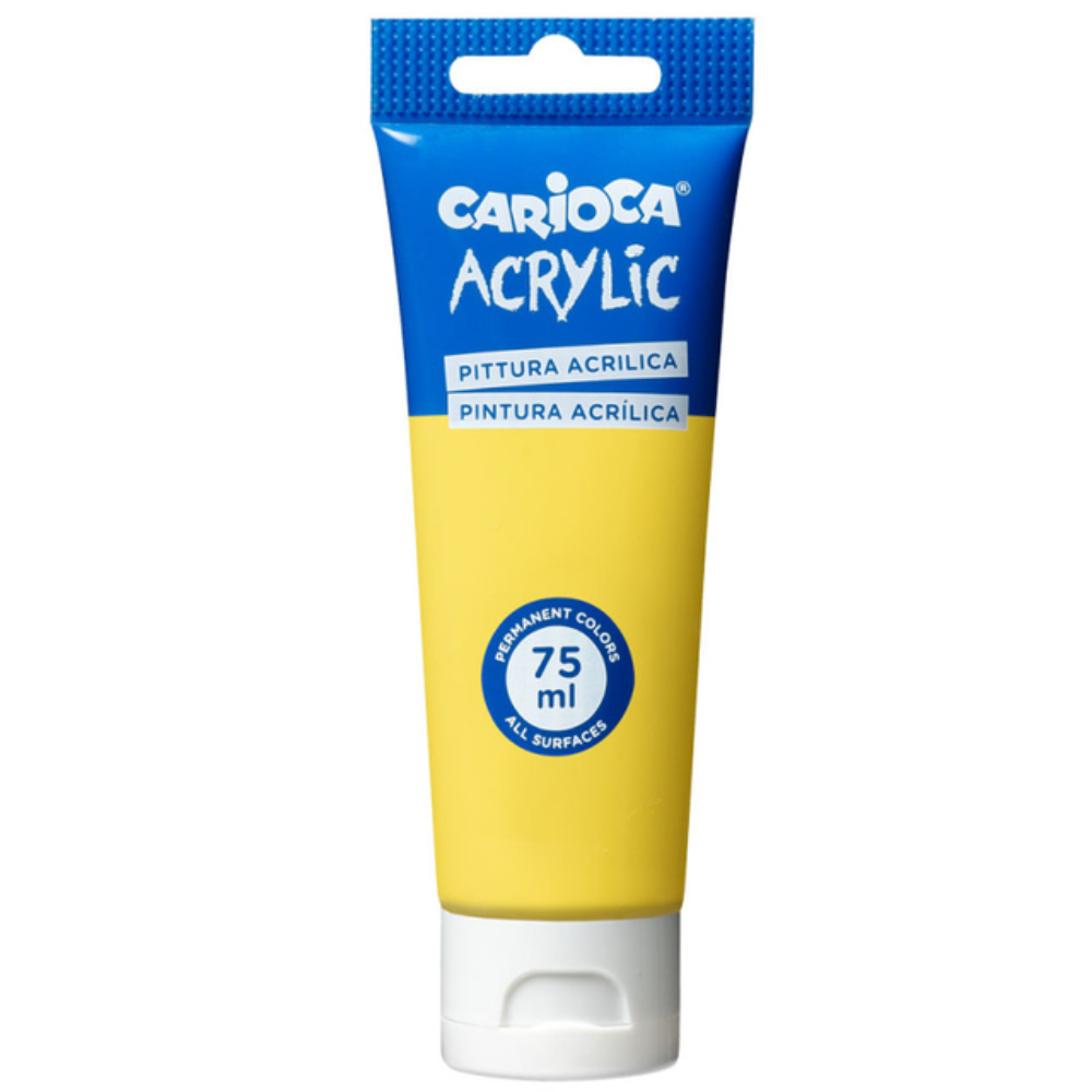 Pittura Acrilica Carioca Acrylic 75ml Giallo Limone – colori permanenti tutte le superfici