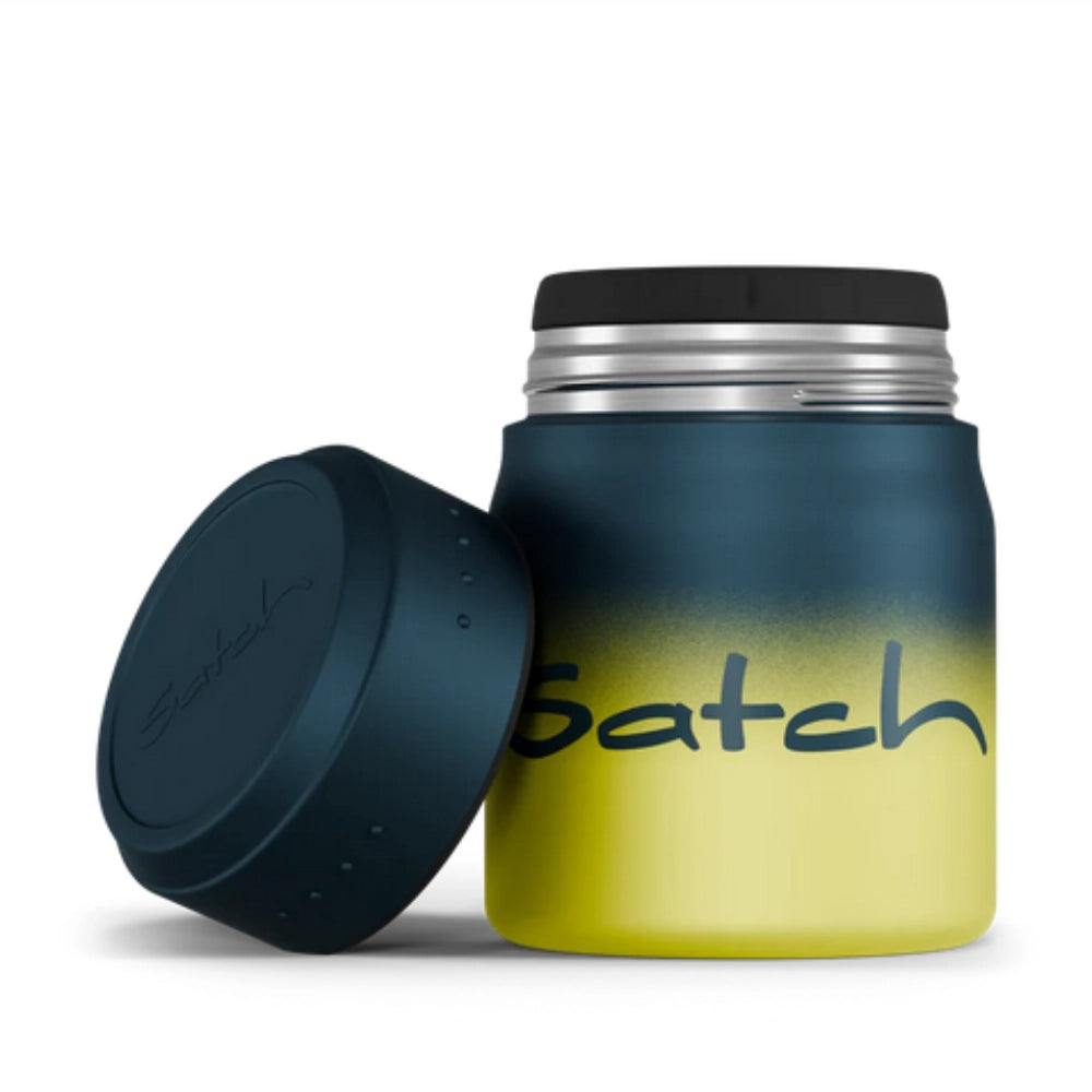 Thermo Lunchbox Satch Blue Graffiti – 500ml con Forchetta-Cucchiaio