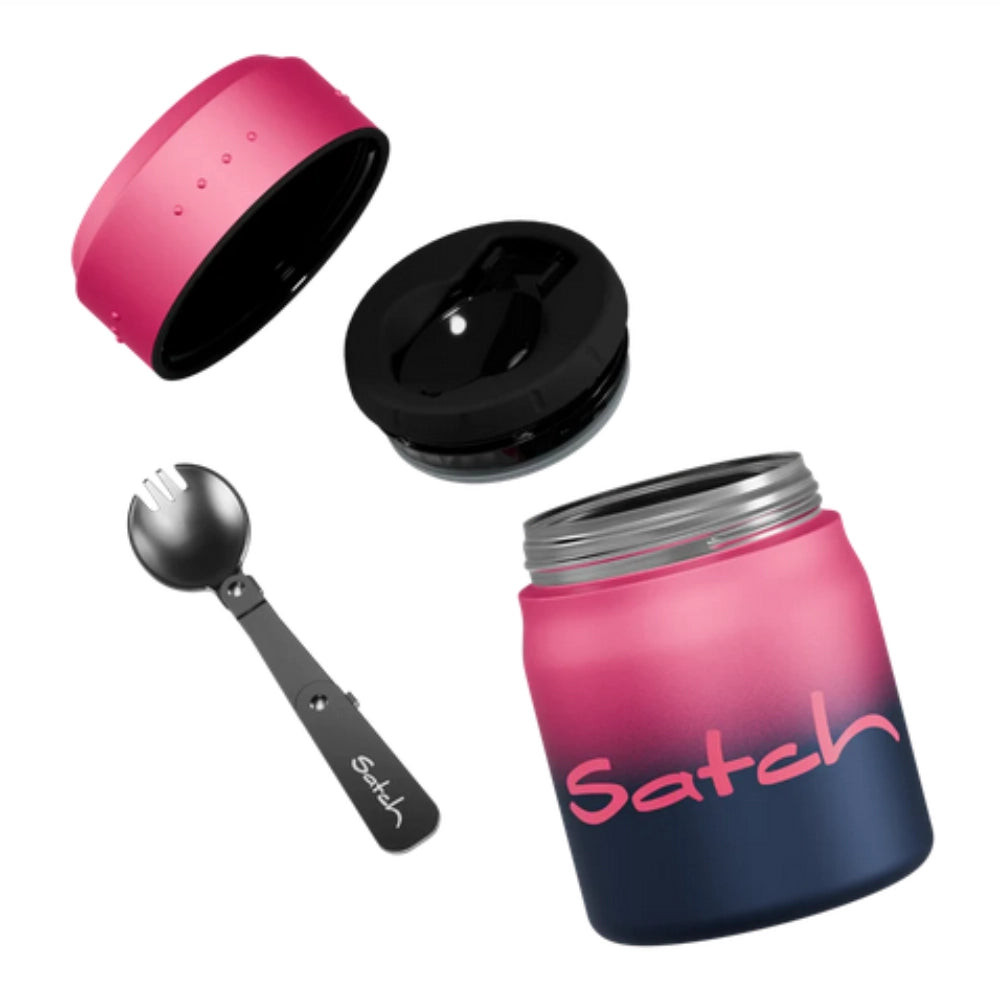 Thermo Lunchbox Satch Pink Graffiti – 500ml con Forchetta-Cucchiaio