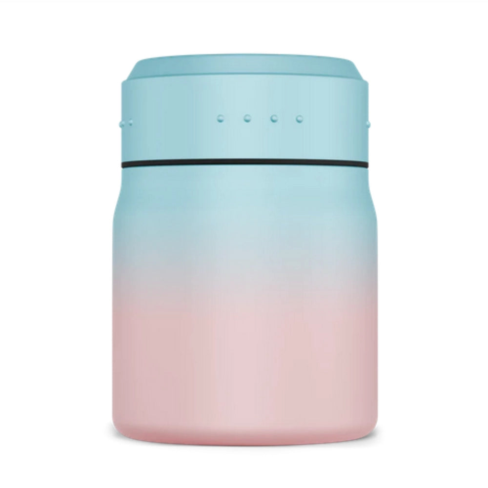 Thermo Lunchbox Satch Light Blue Graffiti – 500ml con Forchetta-Cucchiaio