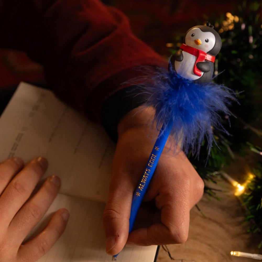 Penna a Sfera Luminosa Legami Writing is Magic - Pinguino e Babbo Natale