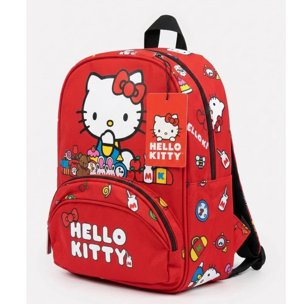 Zaino Asilo Hello Kitty Rosso 2026 - Bambina 3-5 Anni