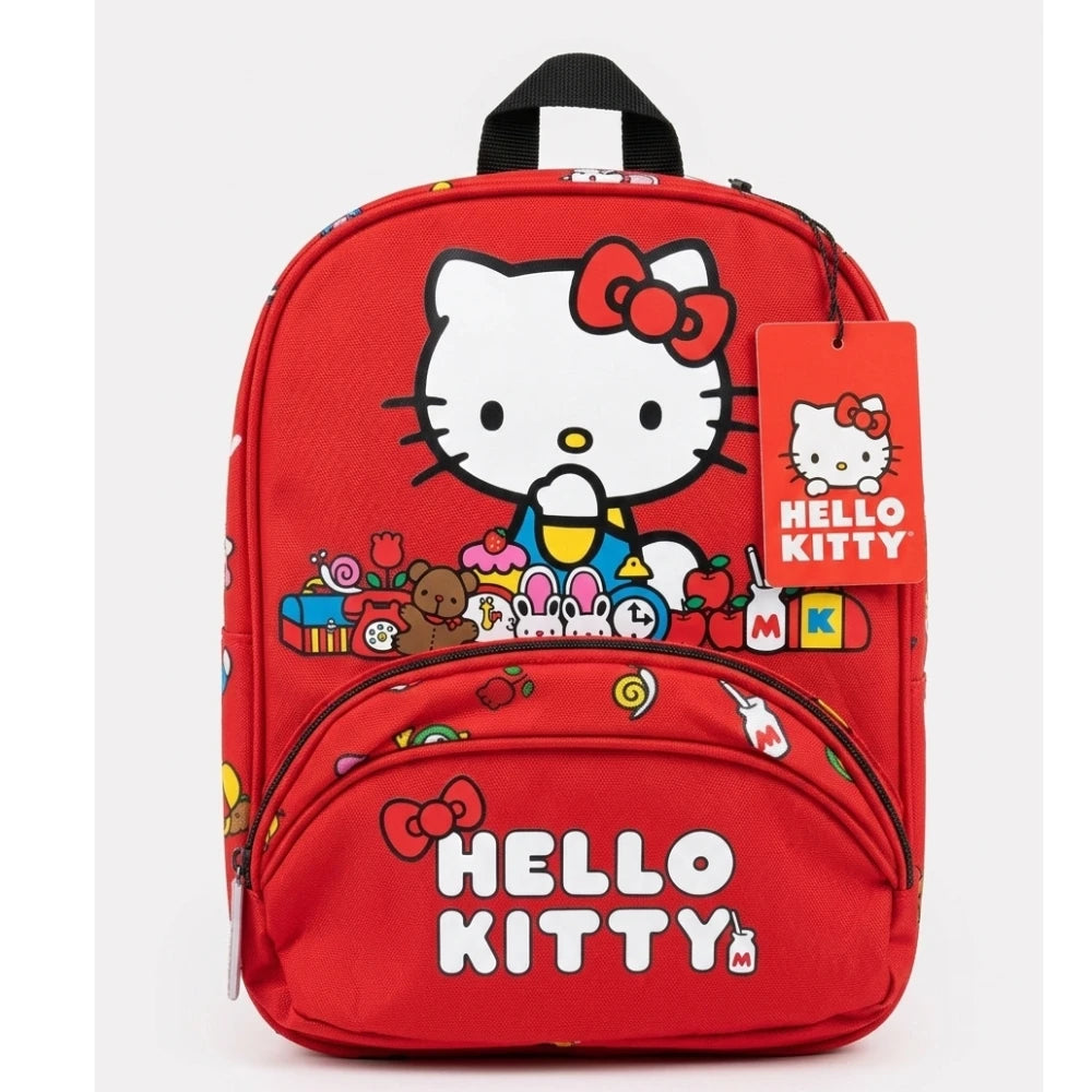 Zaino Asilo Hello Kitty Rosso 2026 - Bambina 3-5 Anni