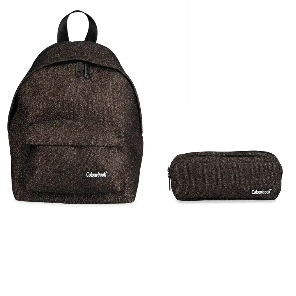 Zaino Colourbook Glitter Bronzo Standard + Astuccio – Split Collection 23L