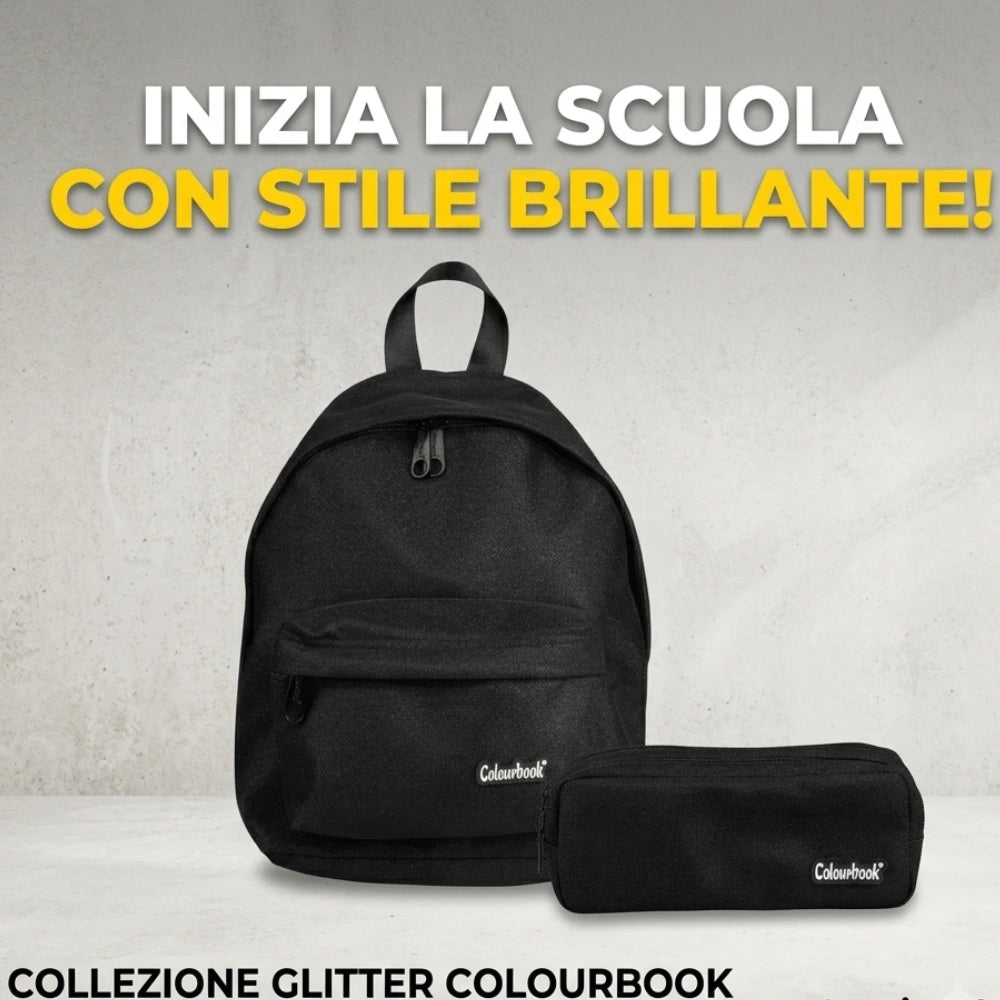 Zaino Colourbook Glitter Standard + Astuccio – Split Collection 23L