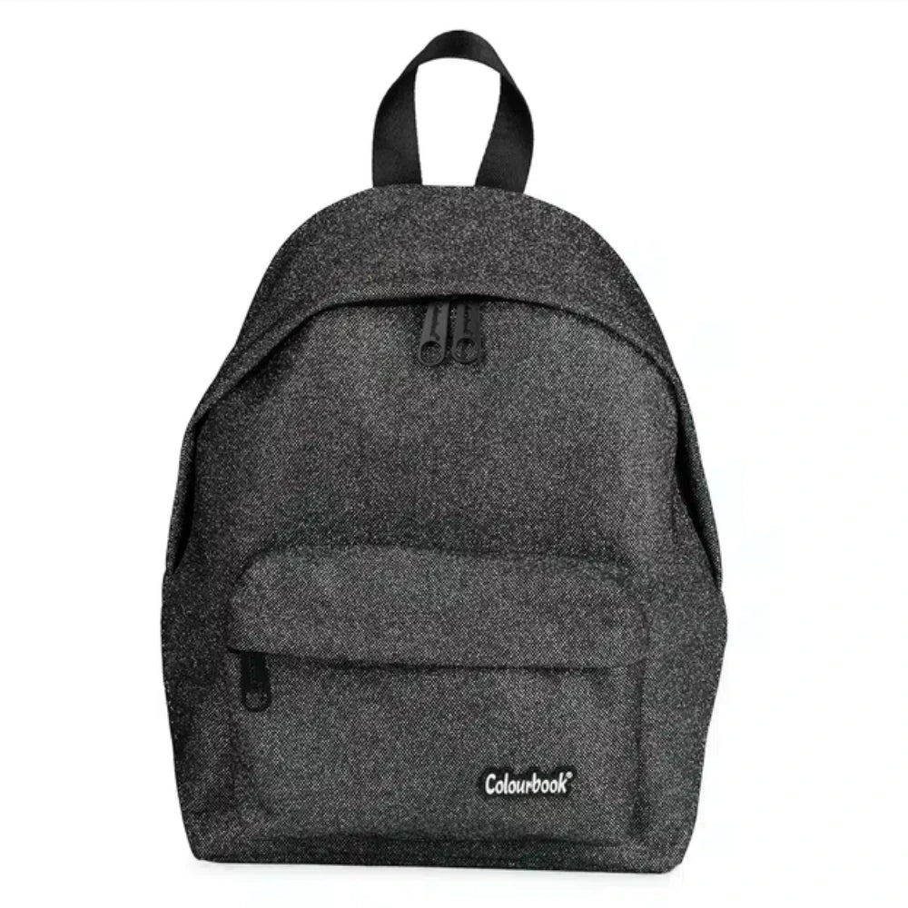 Zaino Colourbook Glitter Argento Standard + Astuccio – Split Collection 23L