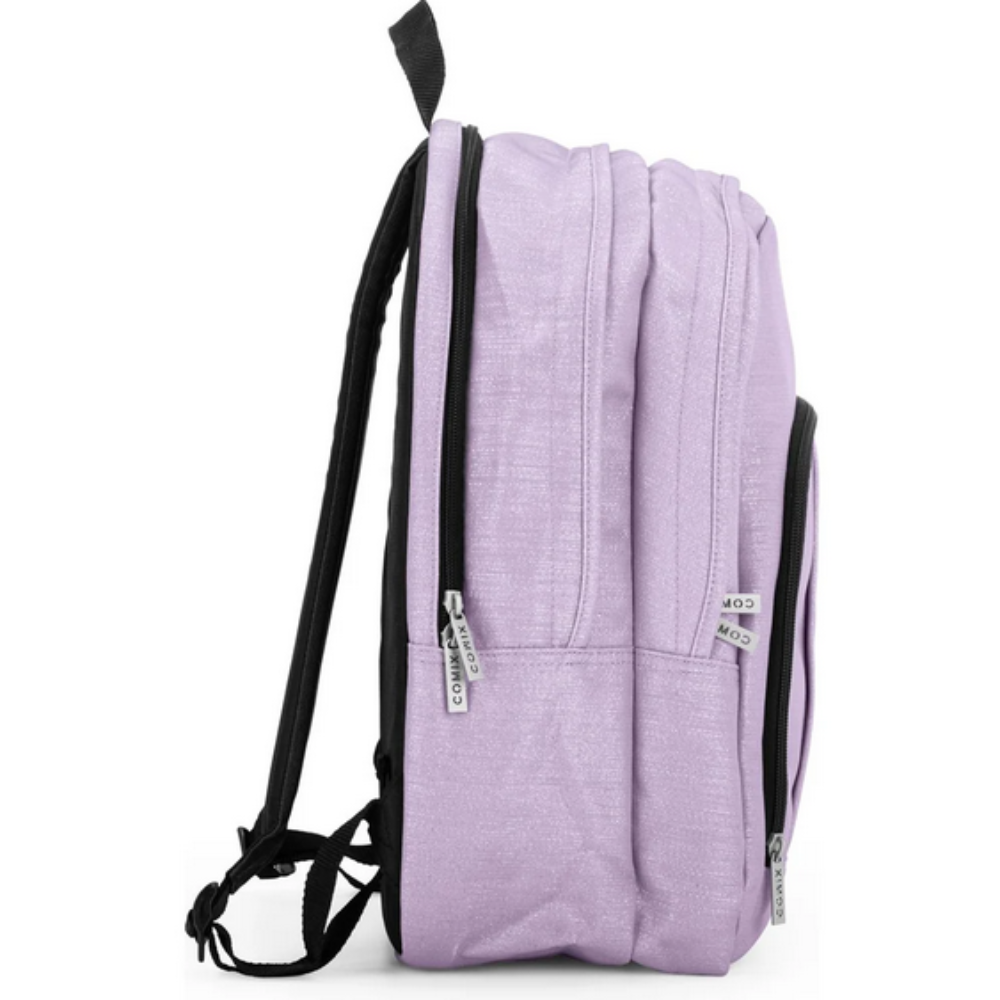 Zaino Comix Organizzato Lurex Glitter Lilla