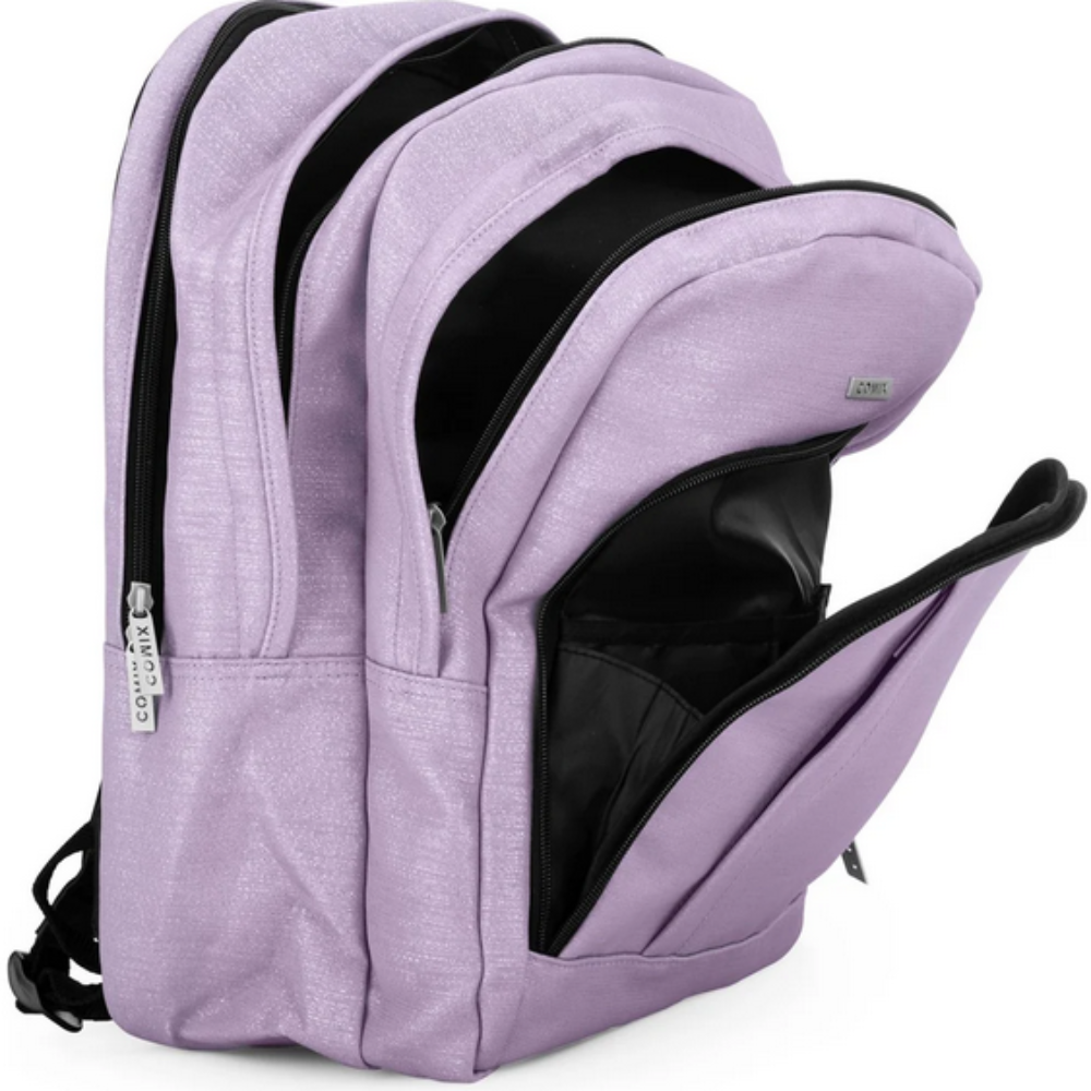 Zaino Comix Organizzato Lurex Glitter Lilla