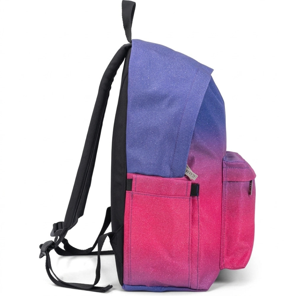 Comix Sfumato Glitter Zaino Americano - Blu e Fuxia