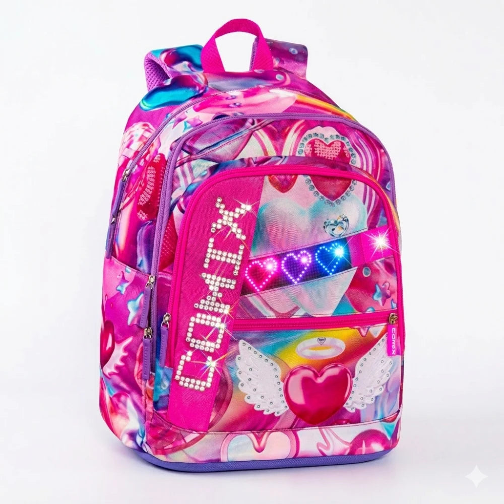 Zaino Comix Ultra Bright Hearts con LED - Modello 2026