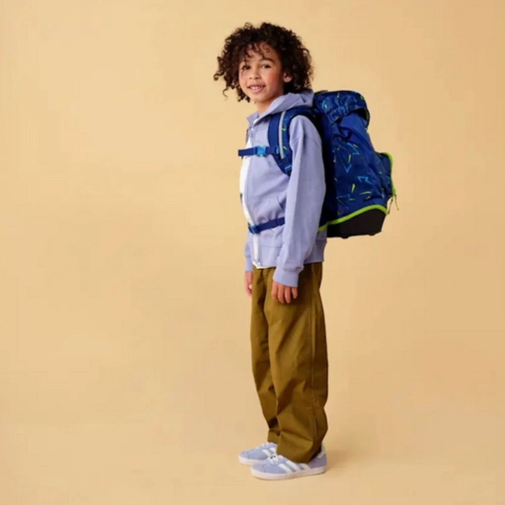Zaino Ergonomico Ergobag Prime Front Runbear – Blu | Scuola Primaria
