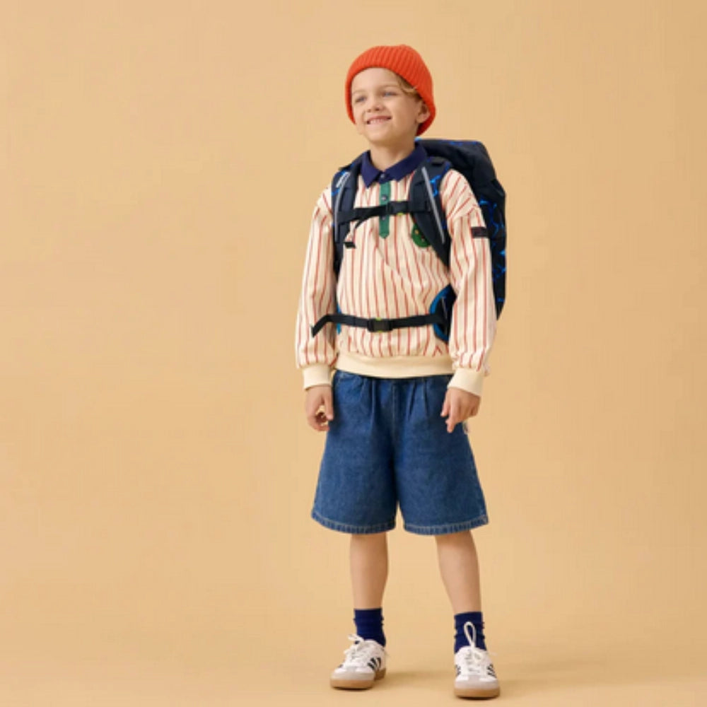 Zaino Ergobag Flex Bearassic Garden – Dinosauro Blu | 23L Scuola Primaria