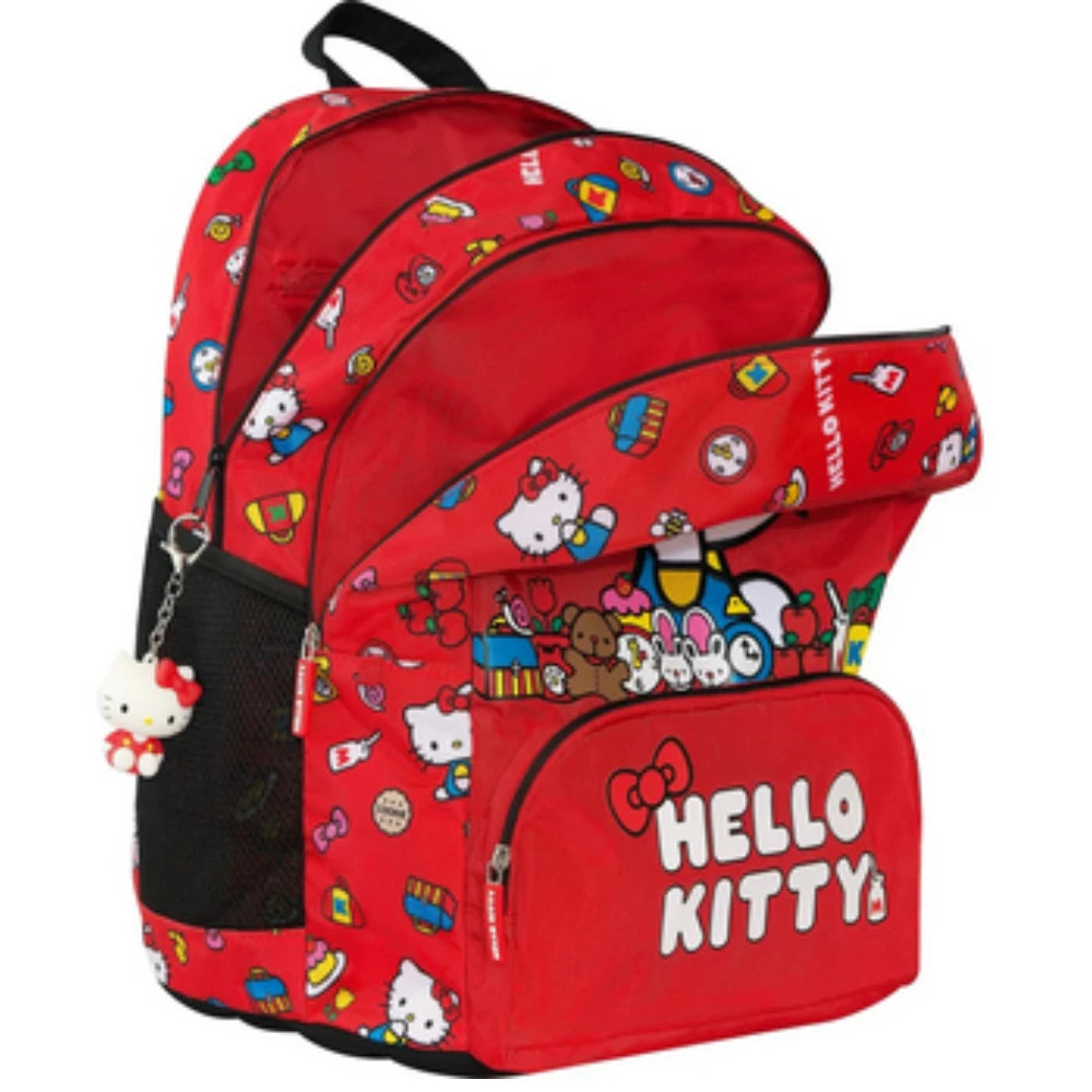 Zaino Organizzato Hello Kitty Rosso 2026