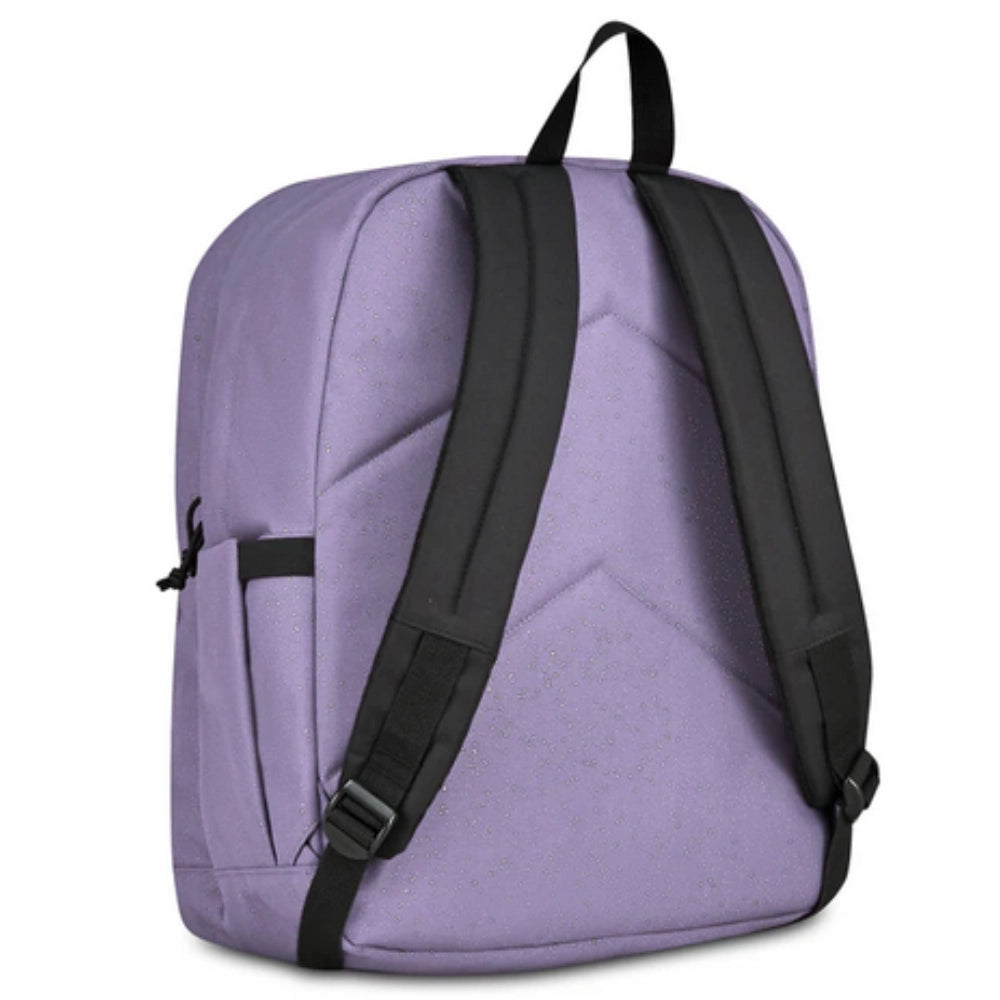 Zaino Invicta Jelek Shine 34L – Glicine Glitterato, Doppio Scomparto e Tasca PC 14"