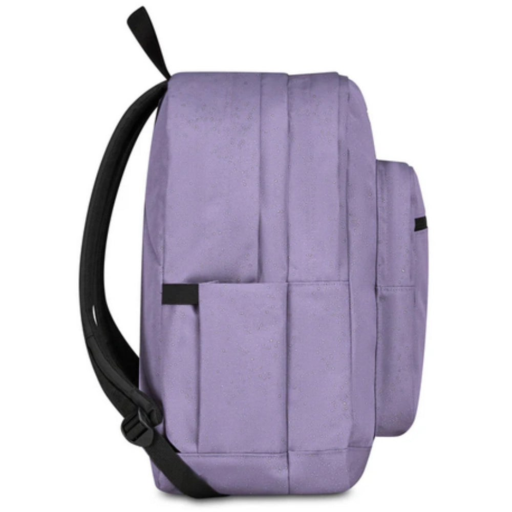 Zaino Invicta Jelek Shine 34L – Glicine Glitterato, Doppio Scomparto e Tasca PC 14"
