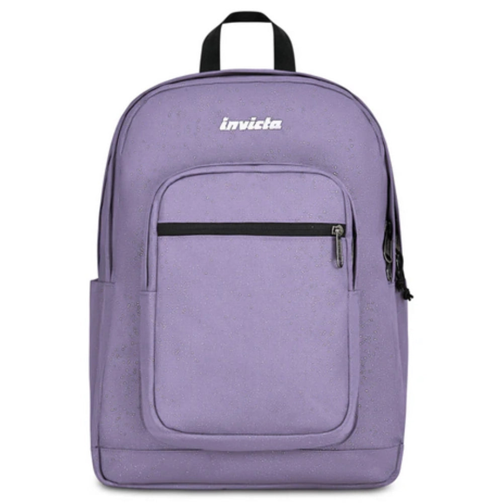 Zaino Invicta Jelek Shine 34L – Glicine Glitterato, Doppio Scomparto e Tasca PC 14"