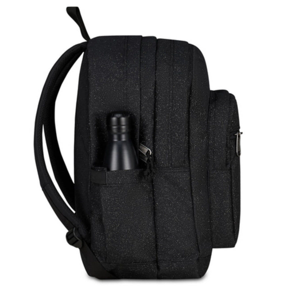 Zaino Invicta Jelek Shine 34L – Glitter Nero, Doppio Scomparto e Tasca PC 14"