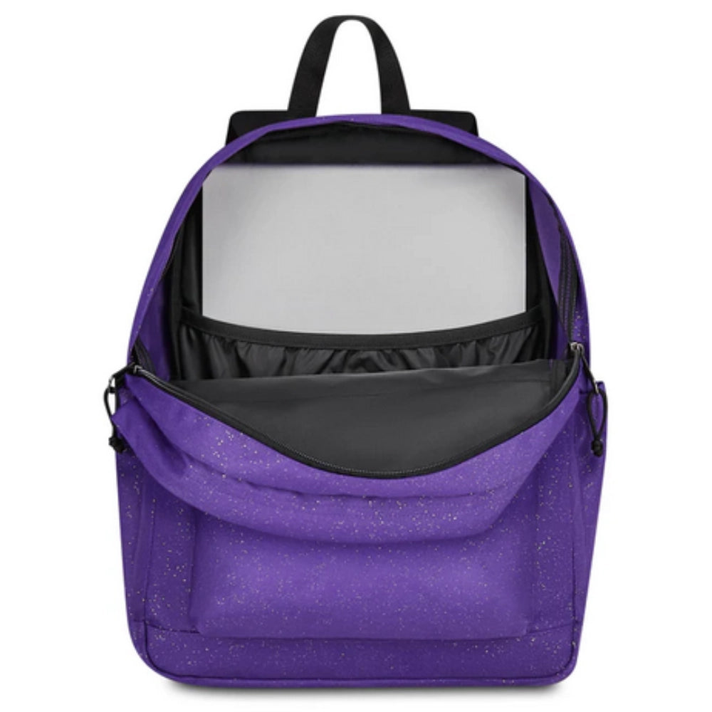 Zaino Invicta Lab Shine 27L – Viola Glitter, Doppio Scomparto e Tasca PC 14"