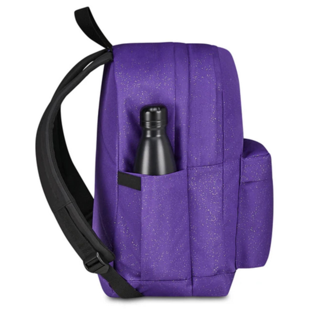 Zaino Invicta Lab Shine 27L – Viola Glitter, Doppio Scomparto e Tasca PC 14"