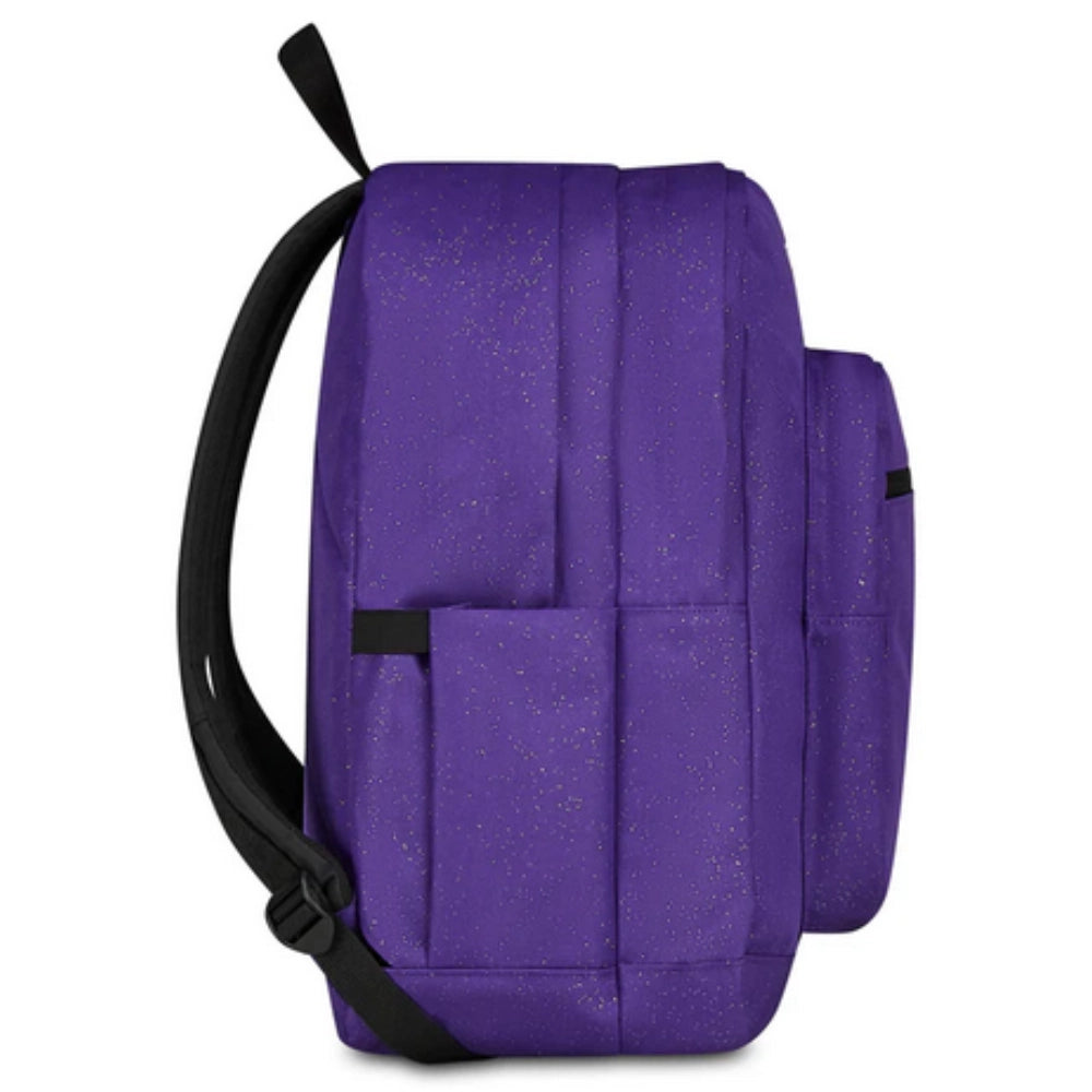Zaino Invicta Jelek Shine 34L – Glitter Viola, Doppio Scomparto e Tasca PC 14"